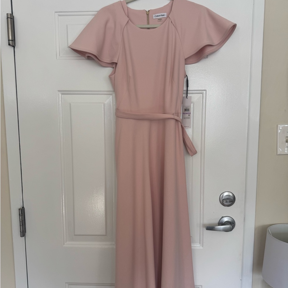Calvin Klein Women's Blush Long Sleeve Dress